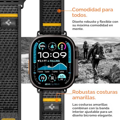Thumbnail 7 de Spigen Correa Athlex Air para Apple Watch Ultra 3/2/1 y Series 11/10/9/8/7-4/SE (49/46/45/44mm) negro activo