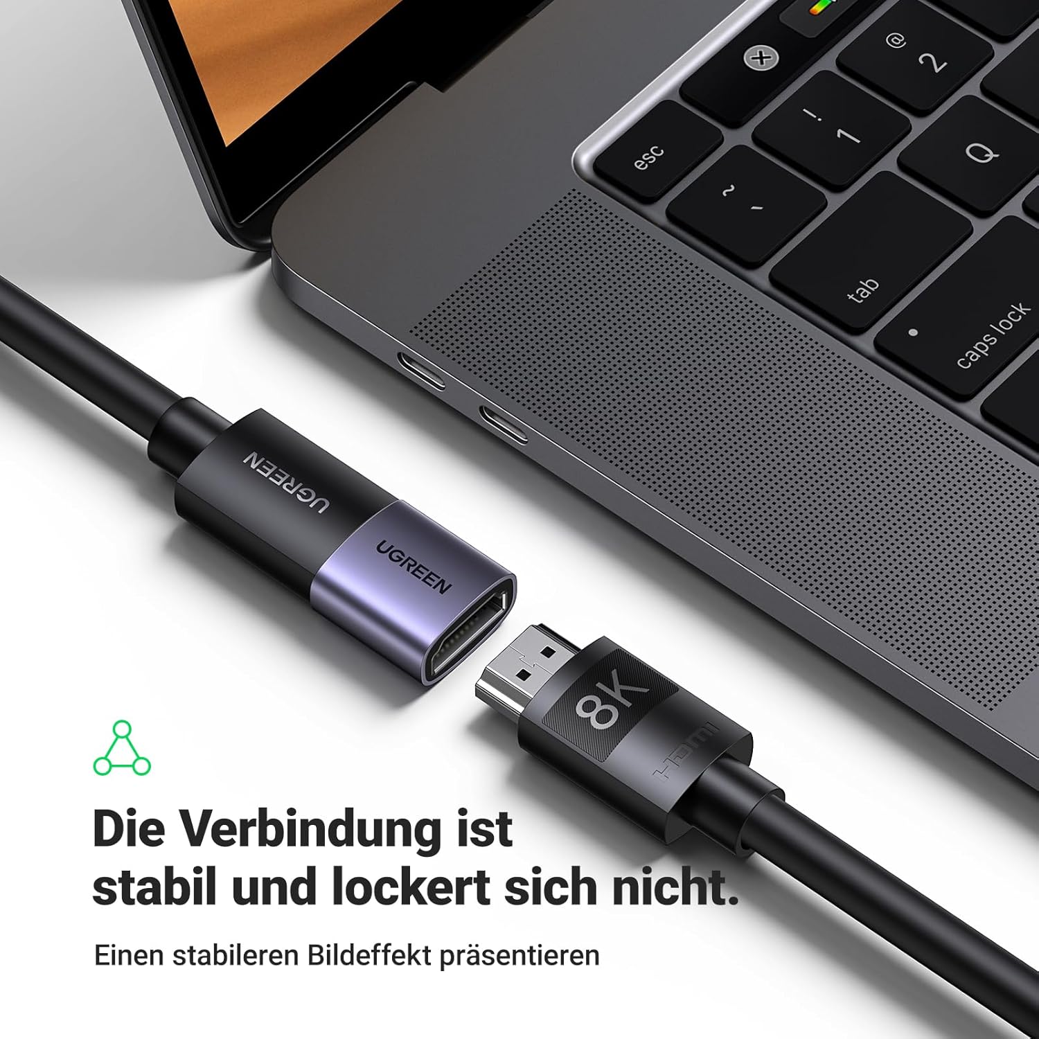 Thumbnail 3 de UGREEN HDMI 2.1 Kupplung (2 Stück) – Buchse-auf-Buchse Adapter bis 48 Gbps für 8K/10K, 4K120 & ARC (u. a. PS5, Xbox, TV, Soundbar)
