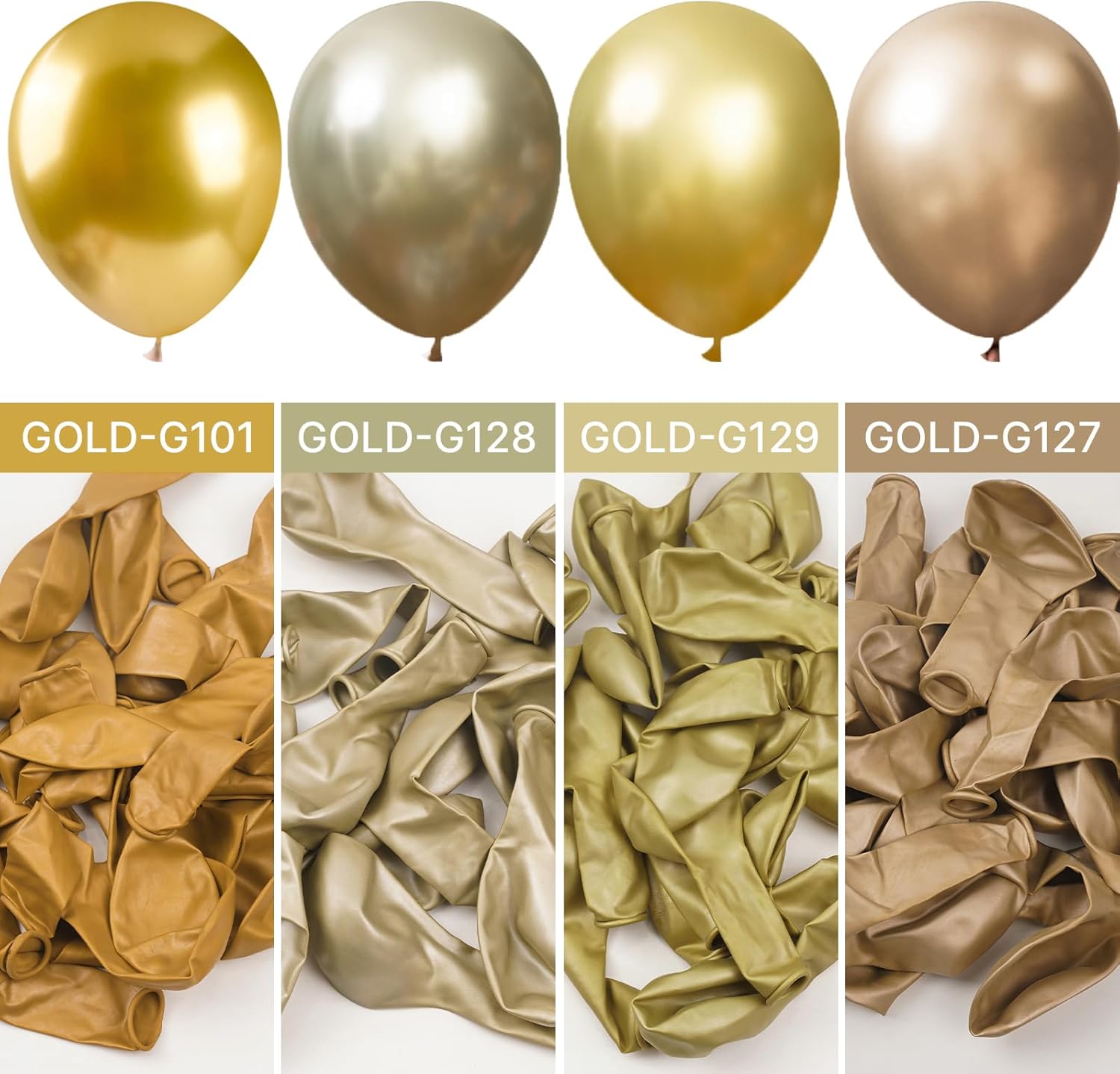 Thumbnail 5 de PartyWoo Metallic Gold Balloons 100 pcs 🎈