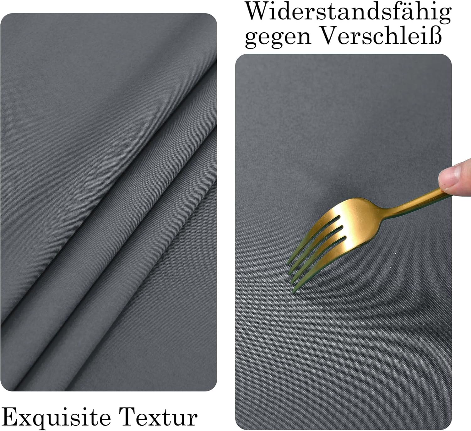 Thumbnail 3 de XWZO abwaschbare Tischdecke grau (132 x 178 cm) – fleckschutzende, pflegeleichte Tischwäsche aus 100% Polyester