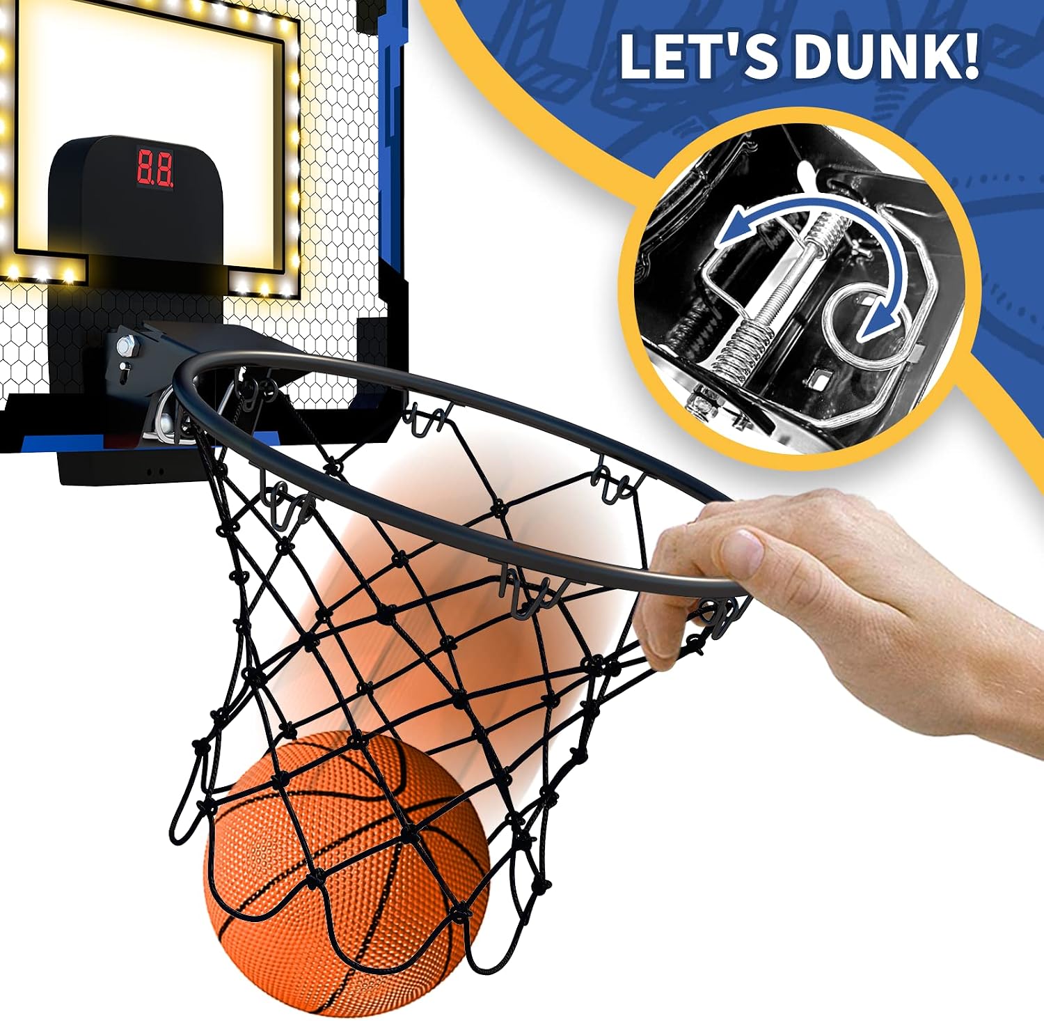 Detalle 2 de QDRAGON Mini Basketball Hoop with Steel Rim