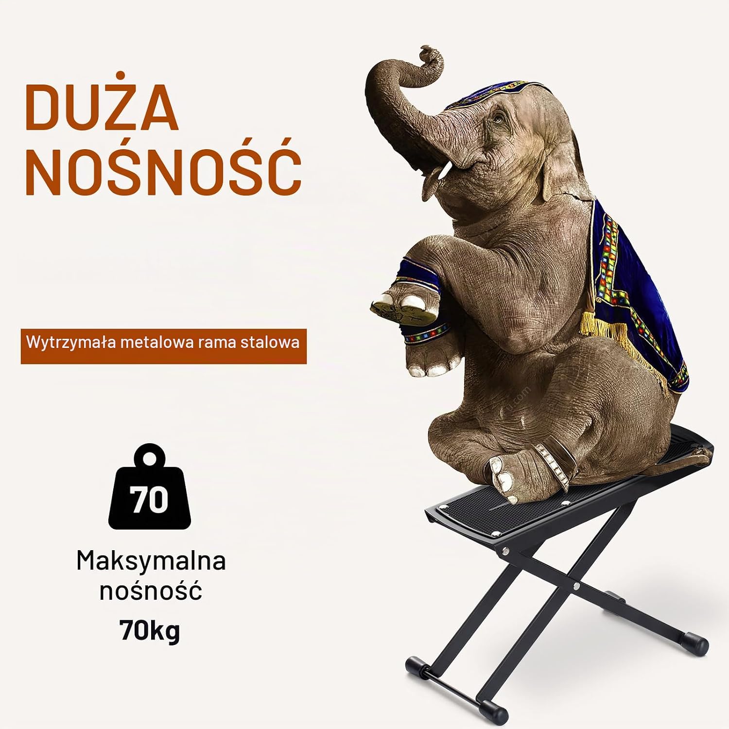 Detalle 2 de CAHAYA CY0337 – składany podnóżek gitarowy z regulacją wysokości i kąta