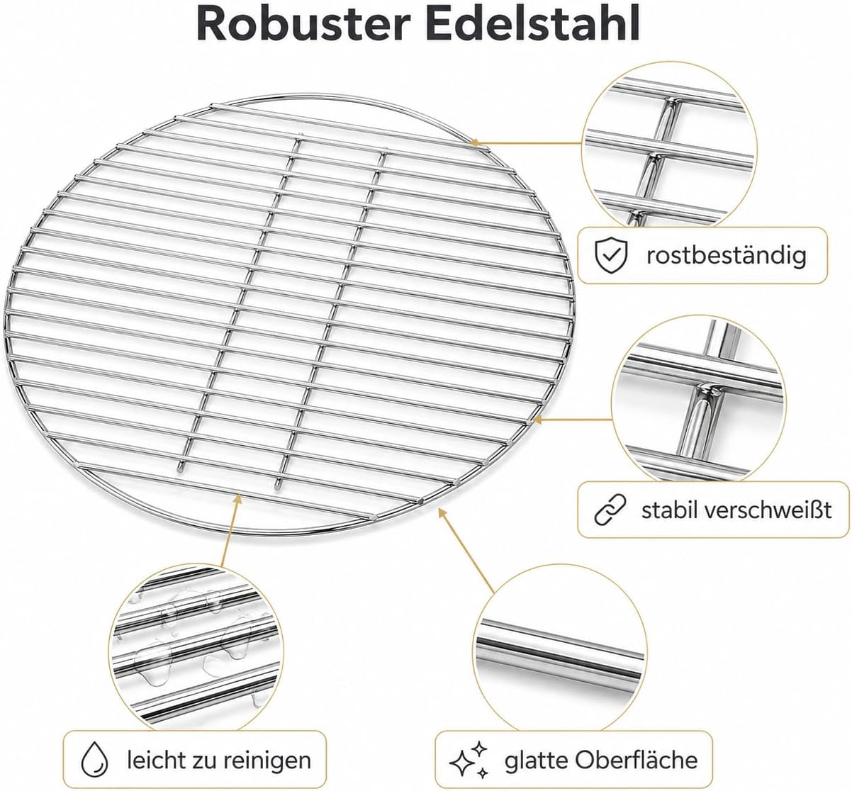 Detalle de Uniflasy 7441 43cm Charcoal Grate for Weber 57cm Kettle Grills