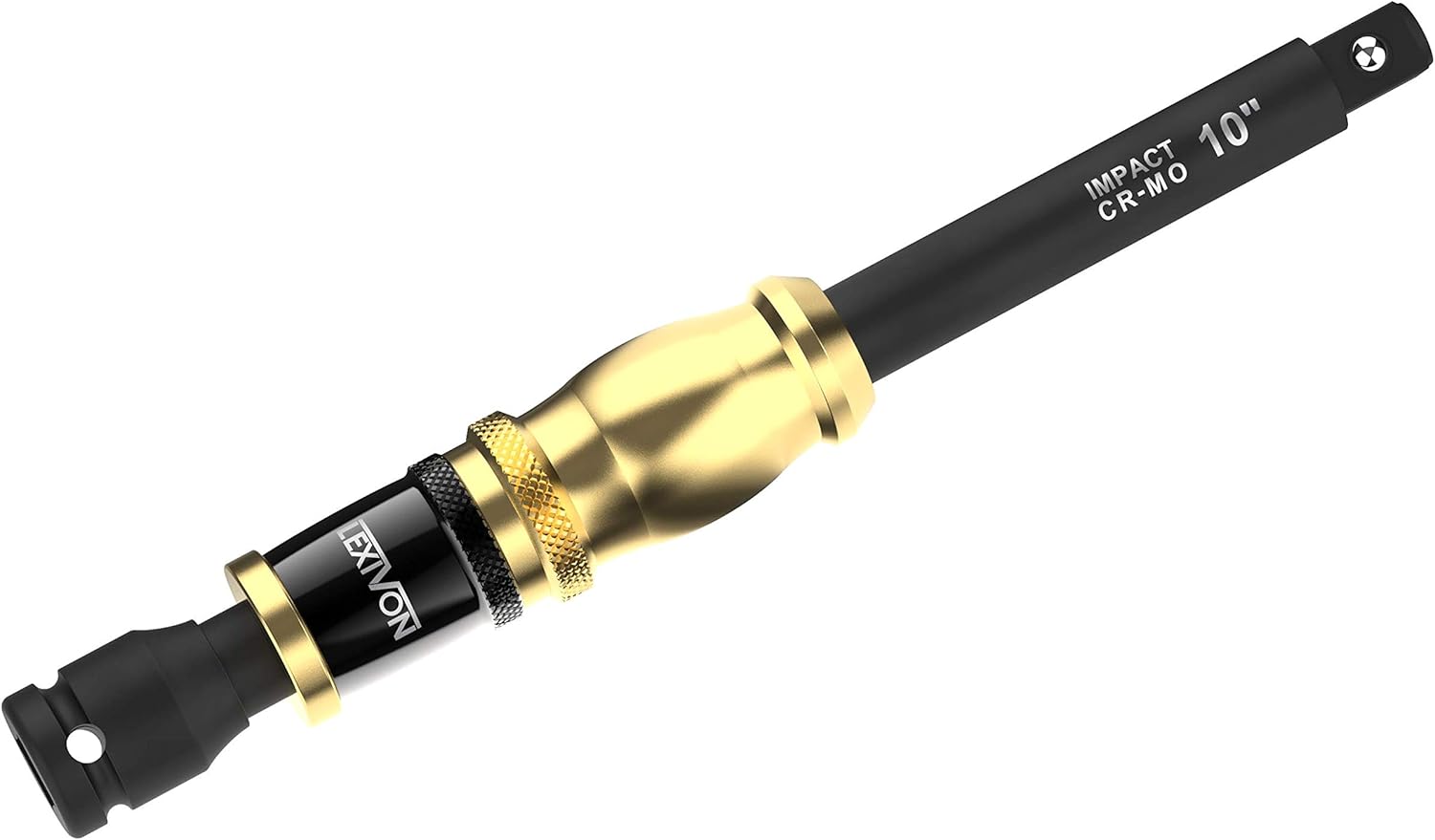 LEXIVON 1/2" Impact Extension Bar 10" (LX-116) with Spinning Handle Grip & 3-Position Collar