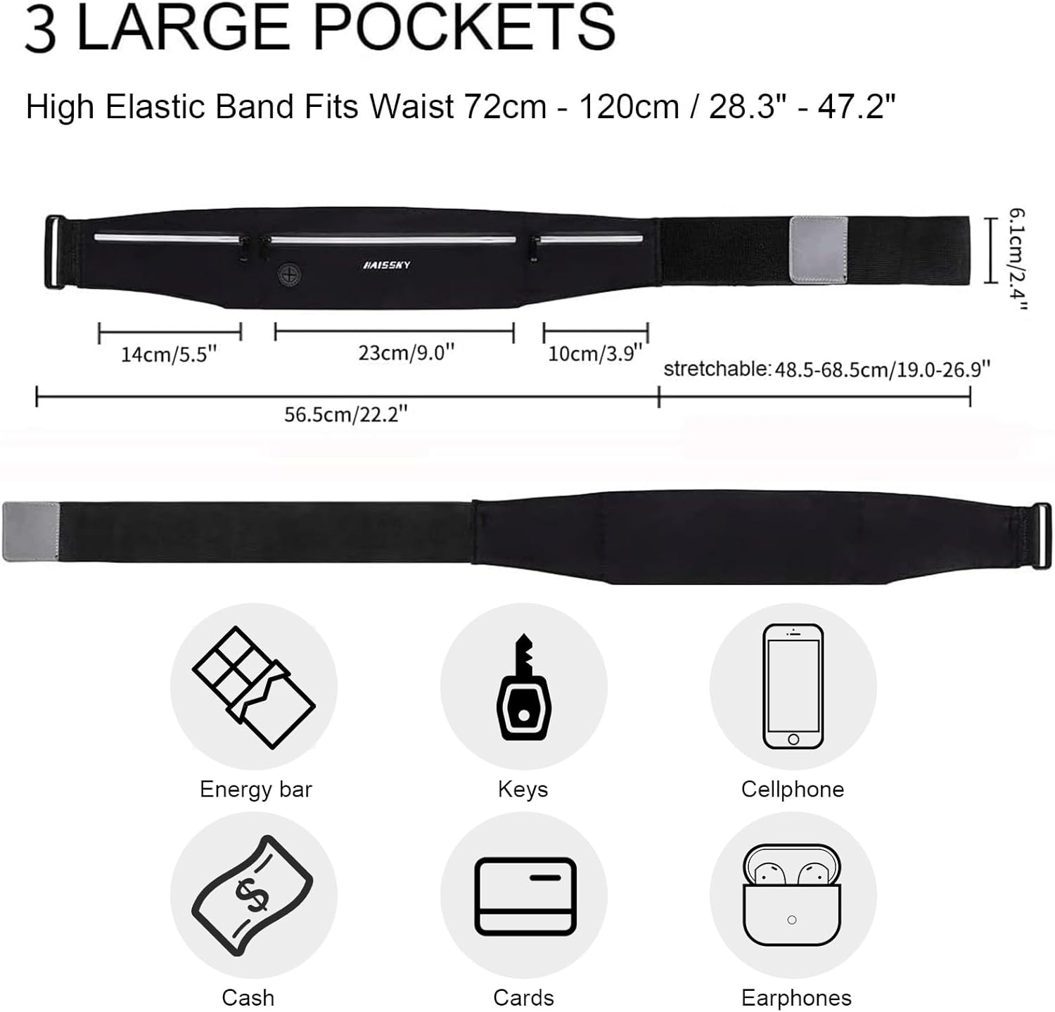 Thumbnail 1 de HAISSKY Marsupio Running 6,9 pollici