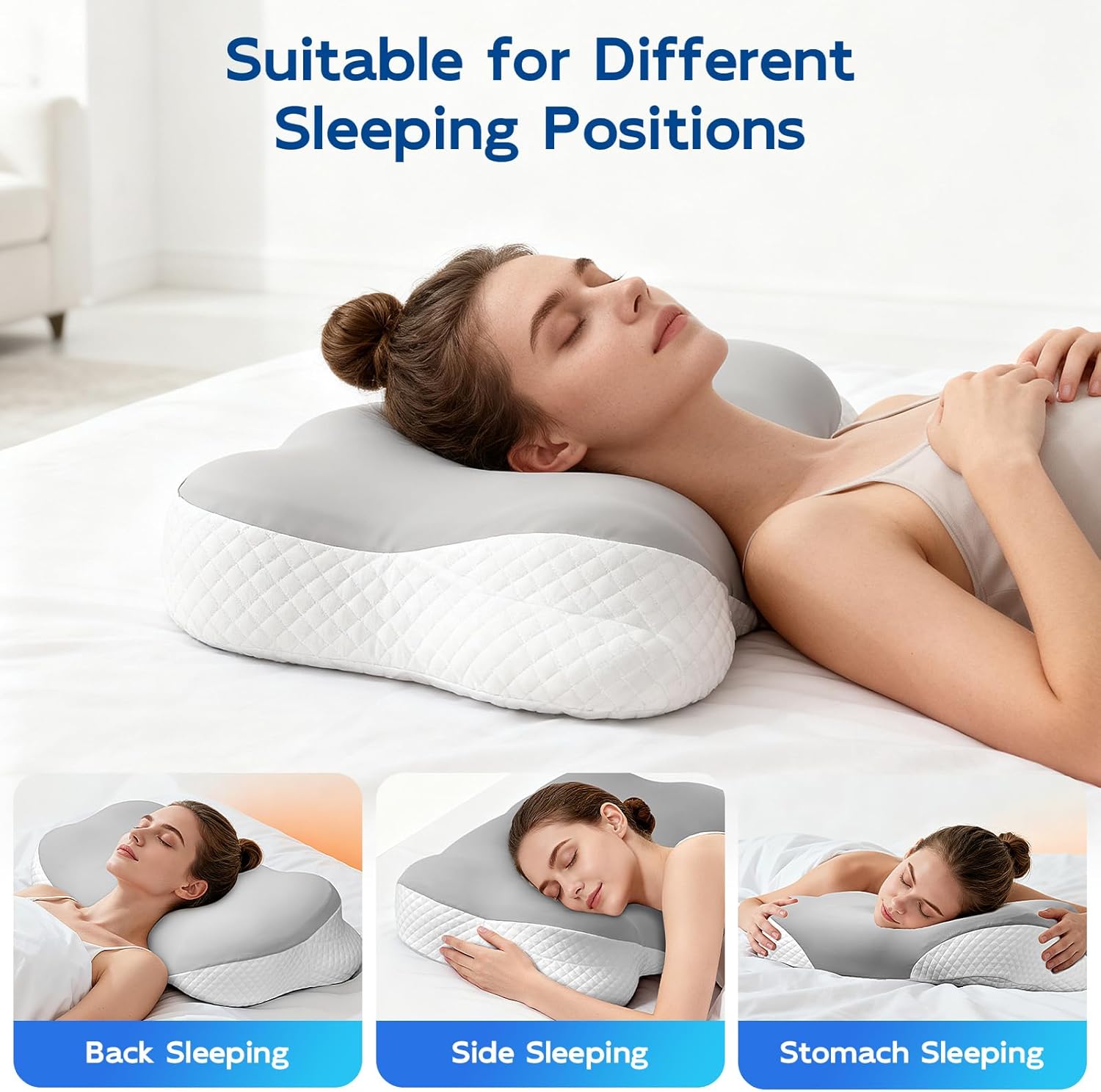 Thumbnail 6 de Ecliptron Comfortable Memory Foam Pillow – Orthopedic Cervical Neck Support