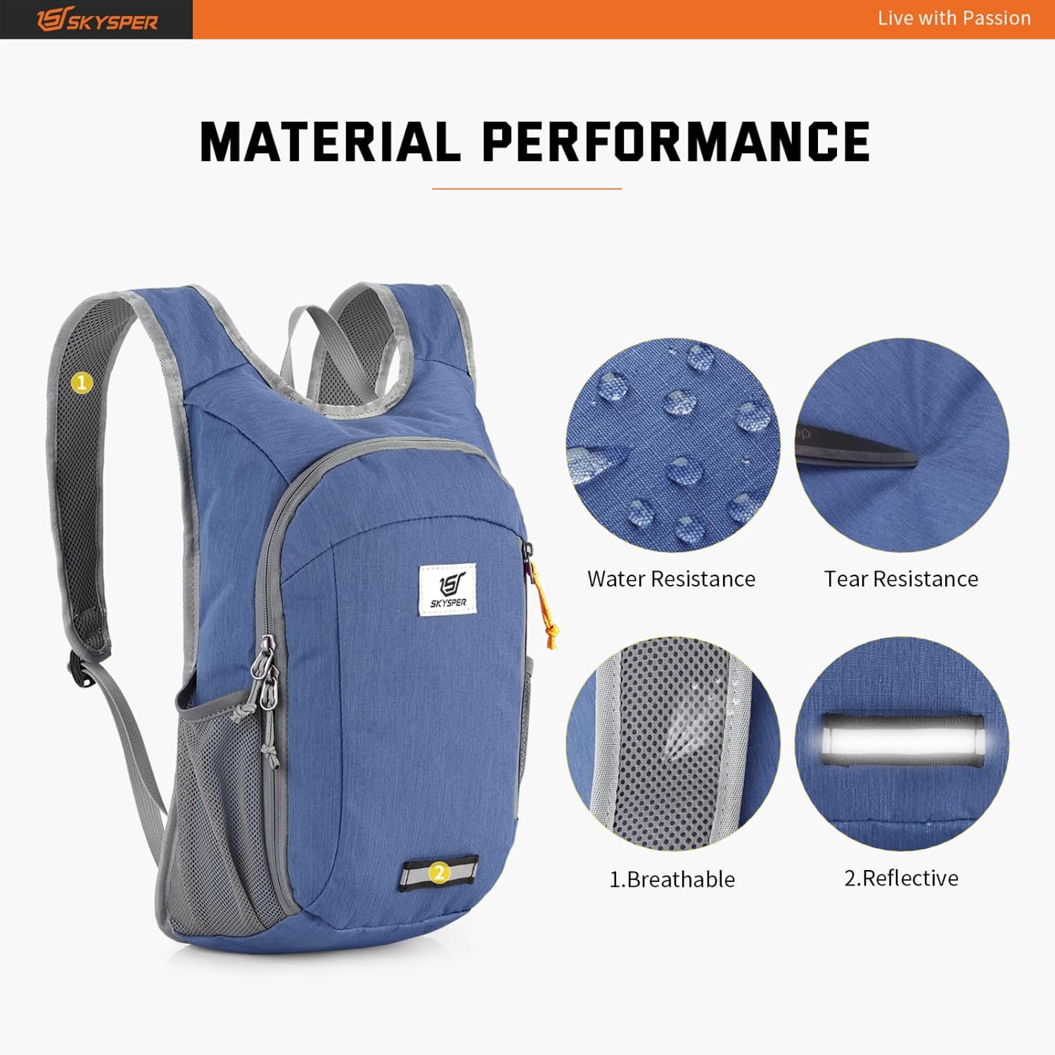 Thumbnail 3 de SKYSPER Small Daypack 10L lightweight foldable