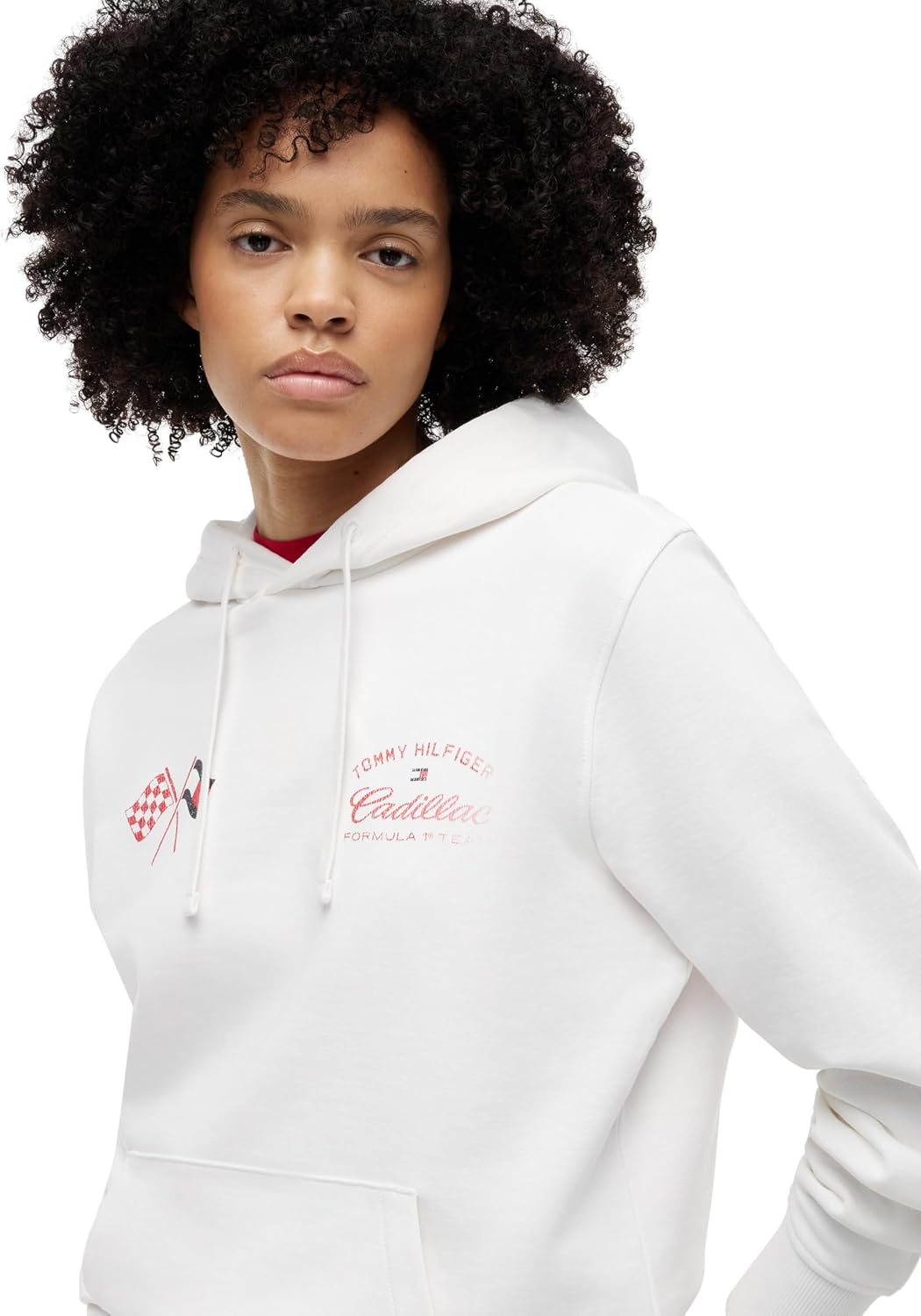 Detalle de Tommy Hilfiger Unisex Felpa con Cappuccio TH X Cadillac F1 Varsity Graphic in Cotone