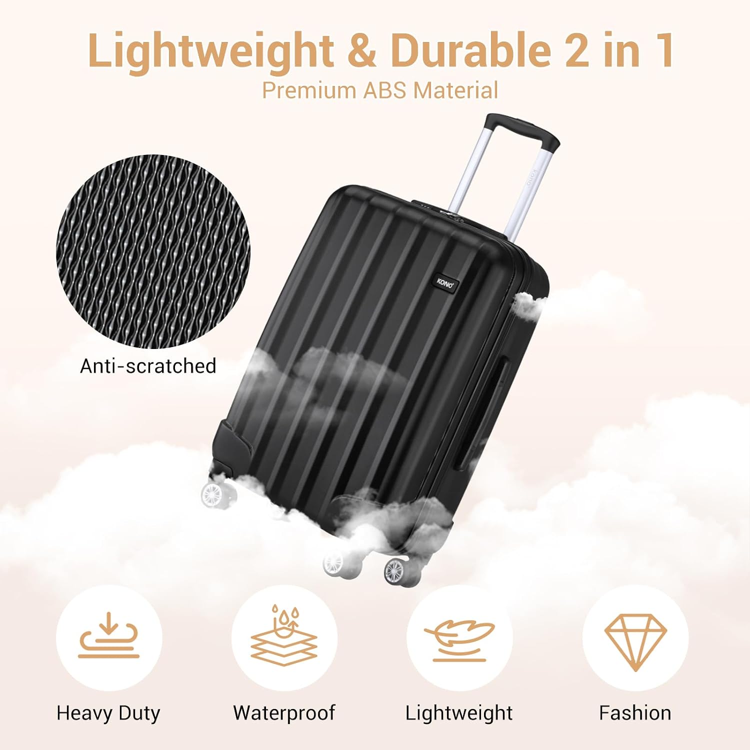 Thumbnail 4 de Kono 24inch hard shell trolley case