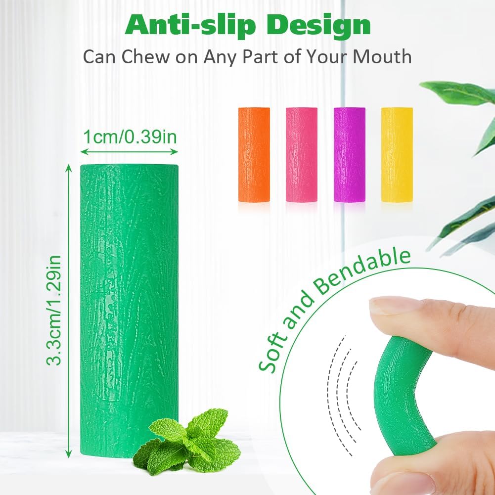 Detalle de OFFCUP Aligner Chewies, 10-pack i BPA-fri silikon med fem smaker