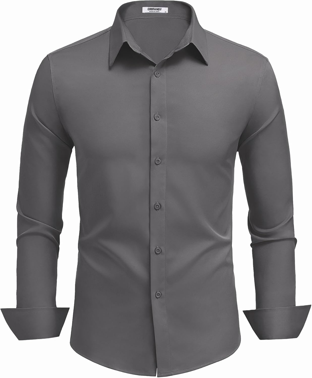 Thumbnail 4 de COOFANDY Mens Dress Shirt Regular Fit Long Sleeve đ