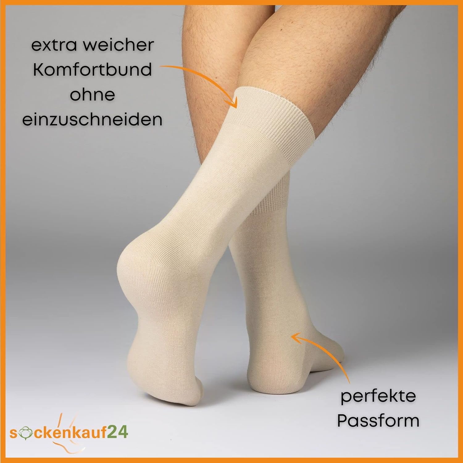 Detalle de sockenkauf24 10 Paar Business-Socken aus 100% Baumwolle (Herren & Damen) ohne Naht