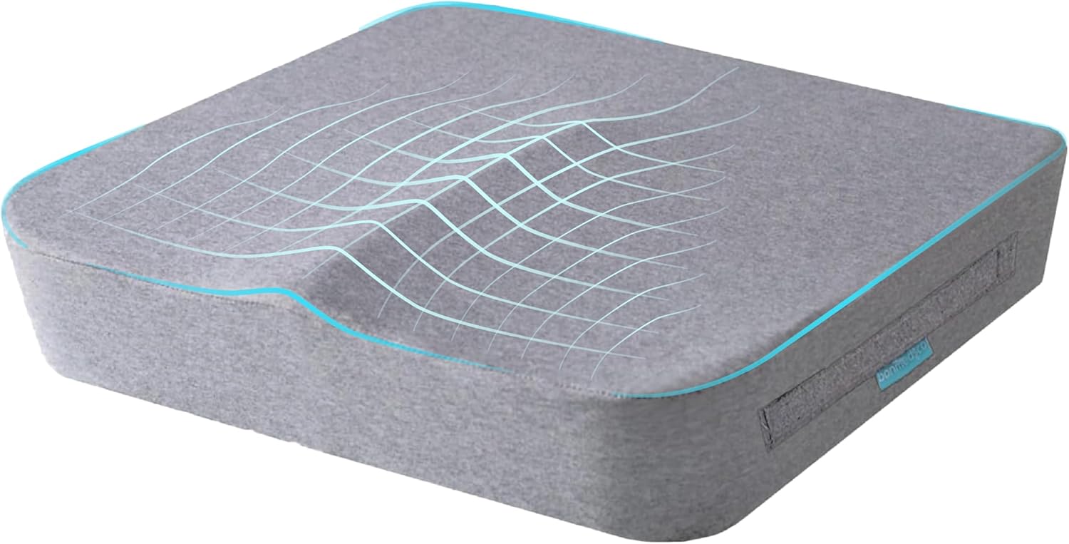 Bonmedico Cuscino Antidecubito Memory Foam – Supporto Ortopedico 3-in-1 per casa, ufficio e auto