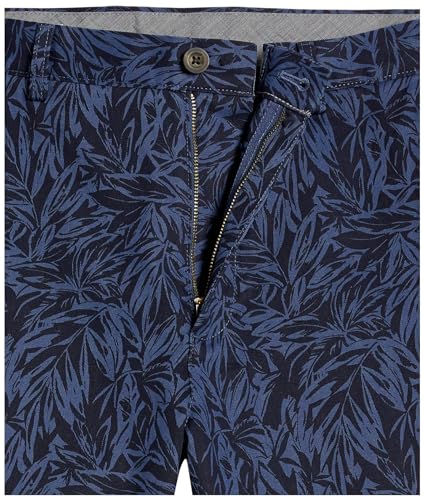 Detalle de Amazon Essentials Men's Classic Fit 9" Chino Shorts with Pockets in Indigo Palm Leaf Print (31W)