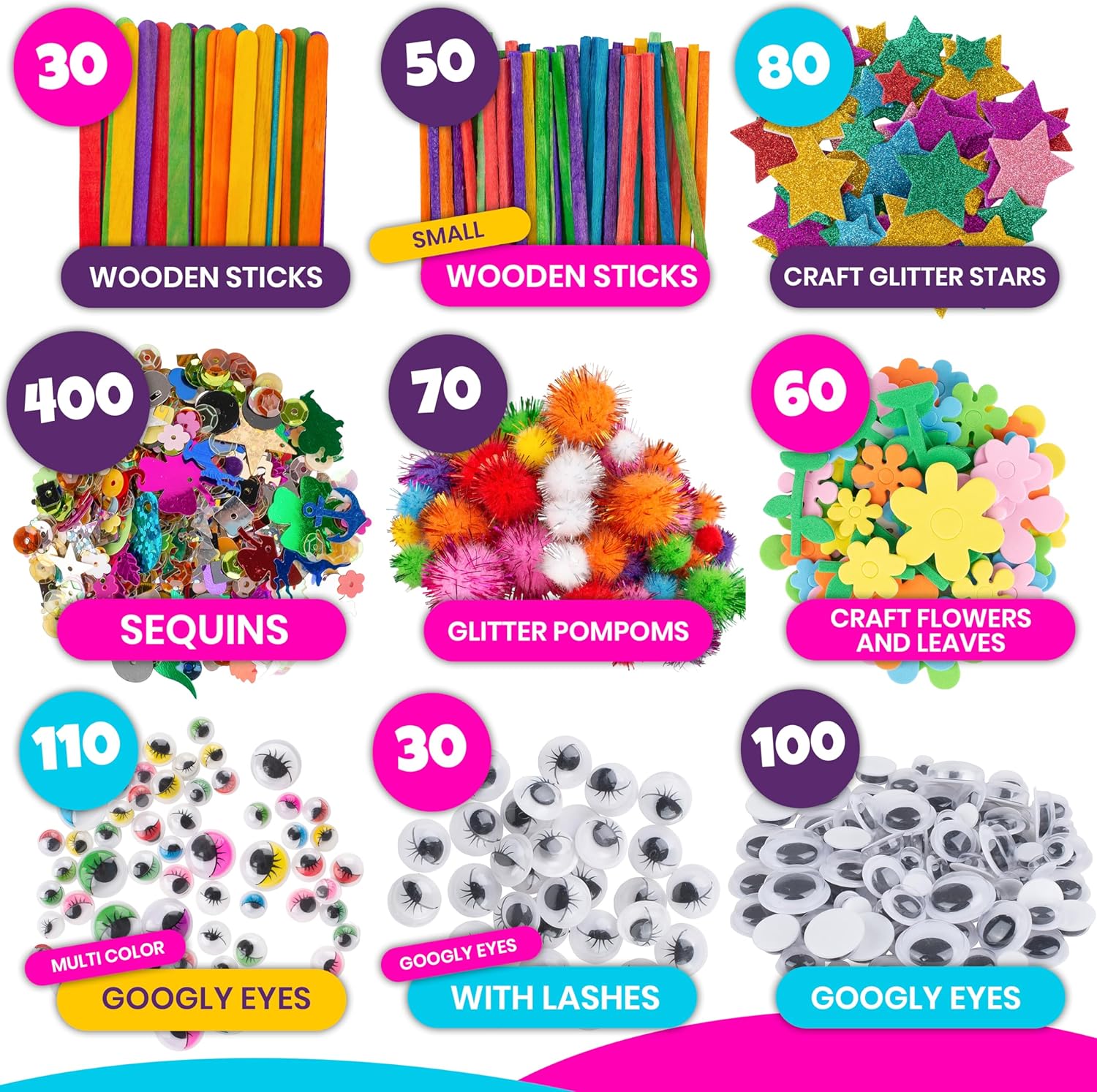Thumbnail 1 de Blue Squid Sac Activités Manuelles pour Enfants – Maxi 2000 Pcs, Kit Loisir Créatif