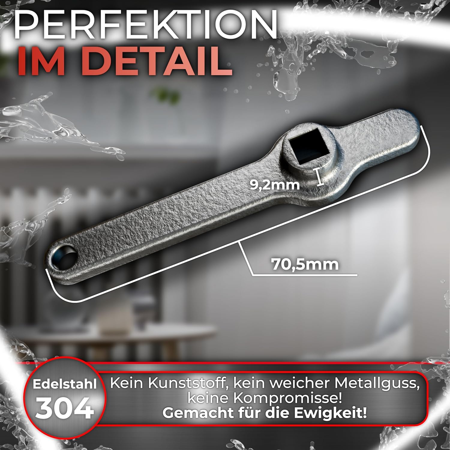 Thumbnail 1 de 3DHerb Entlüftungsschlüssel Edelstahl 5x5 mm