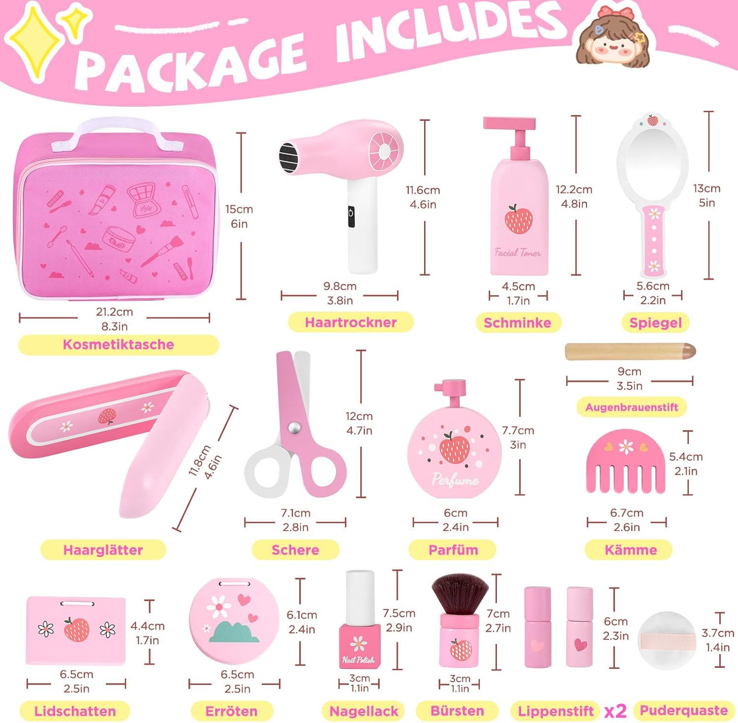 Thumbnail 4 de GAGAKU Holz Kinderschminke Set 16-teilig