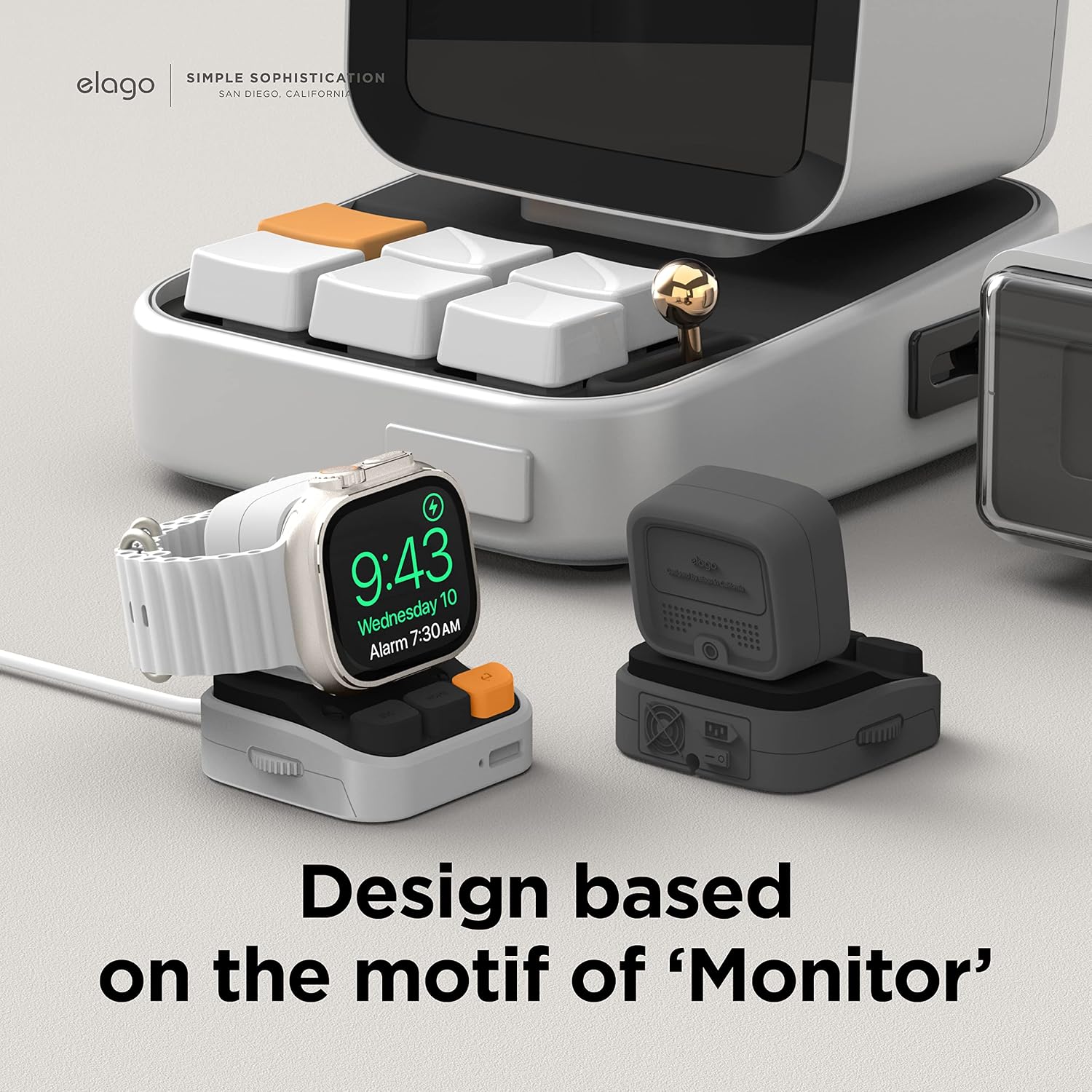 Thumbnail 3 de elago W9 Stand for Apple Watch Ultra and Galaxy Watch (charging dock holder) – silicone, cable not included