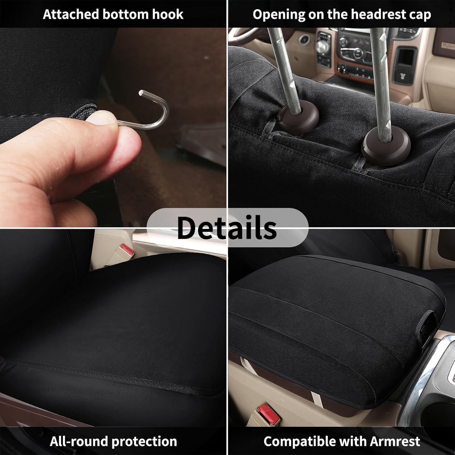 Thumbnail 4 de Waterproof Canvas Rear Seat Covers