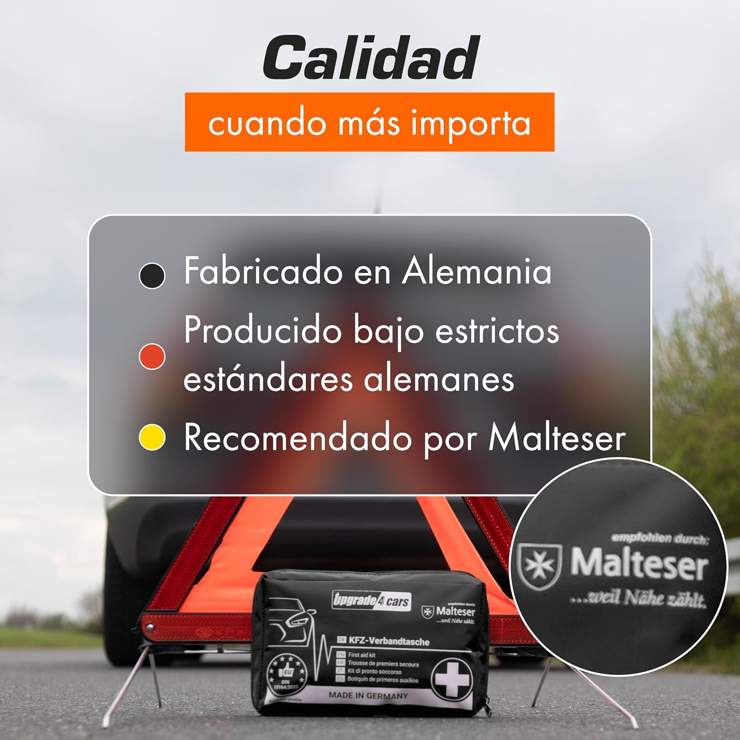 Detalle 2 de Upgrade4cars Botiquín DIN 13164:2022 2025 negro