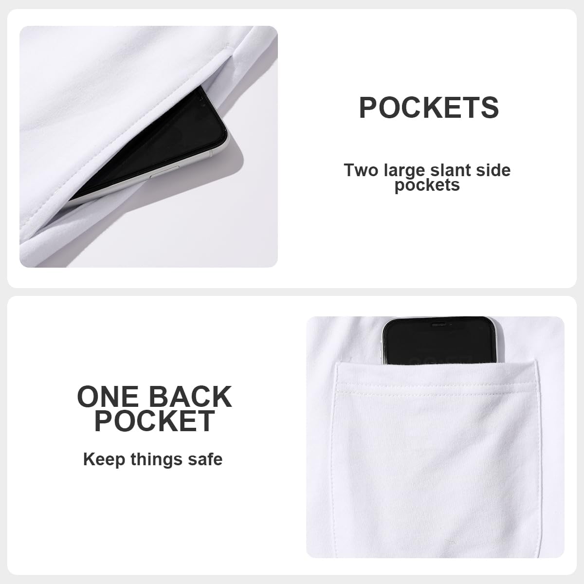 Thumbnail 5 de Mauro Kane men’s 5-inch cotton sweat shorts with pockets for gym and everyday wear