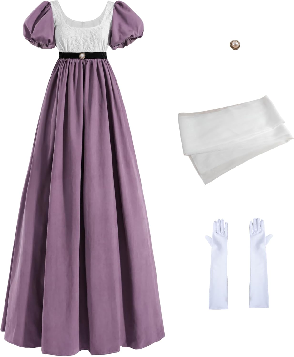 Thumbnail 6 de Fiamll Regency Kleid Jane Austen A‑Linie