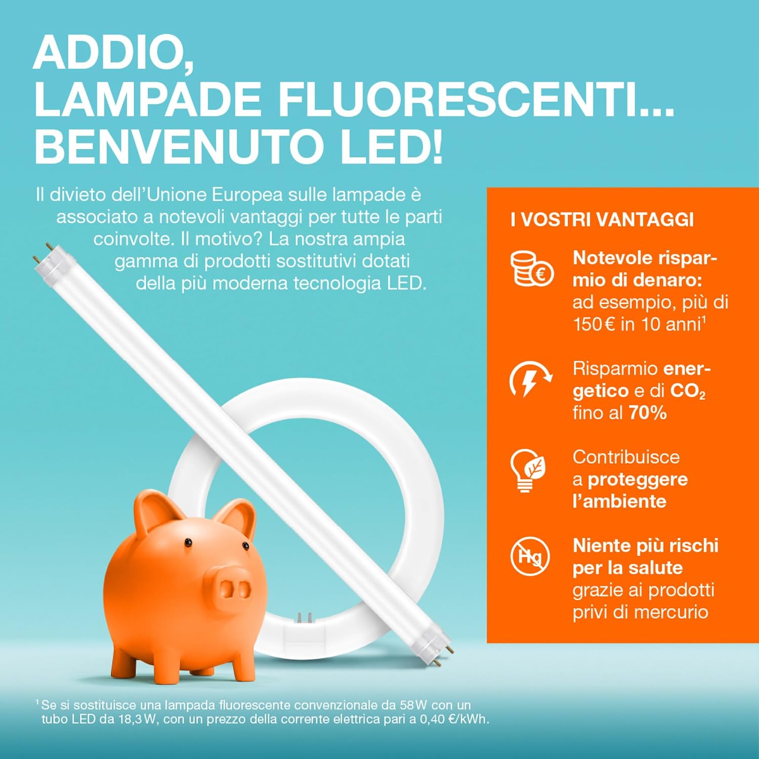 Detalle de OSRAM LED TUBE T9C EM 32 – Tubo LED circolare 18.3W, 2200 lm, 4000K
