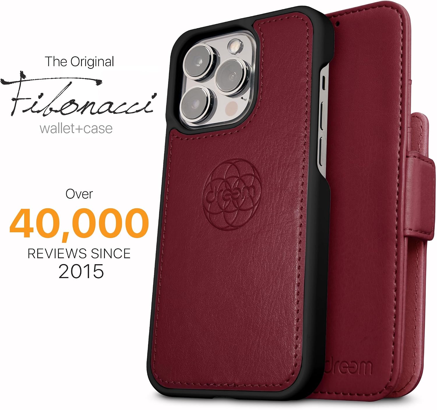 Detalle de Dreem 3-in-1 Wallet Case for iPhone 14/16e/17e with MagSafe, RFID Blocking and Built-In Kick-Stand