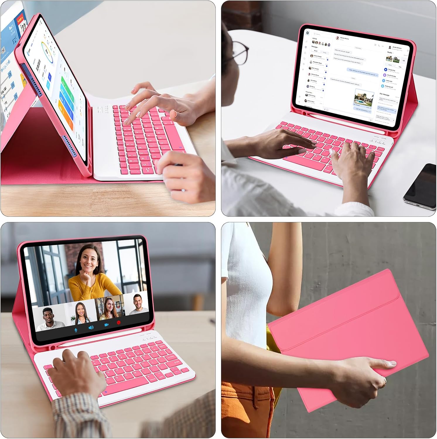 Thumbnail 6 de AGARELE iPad Keyboard Case A16 11th Gen Pink