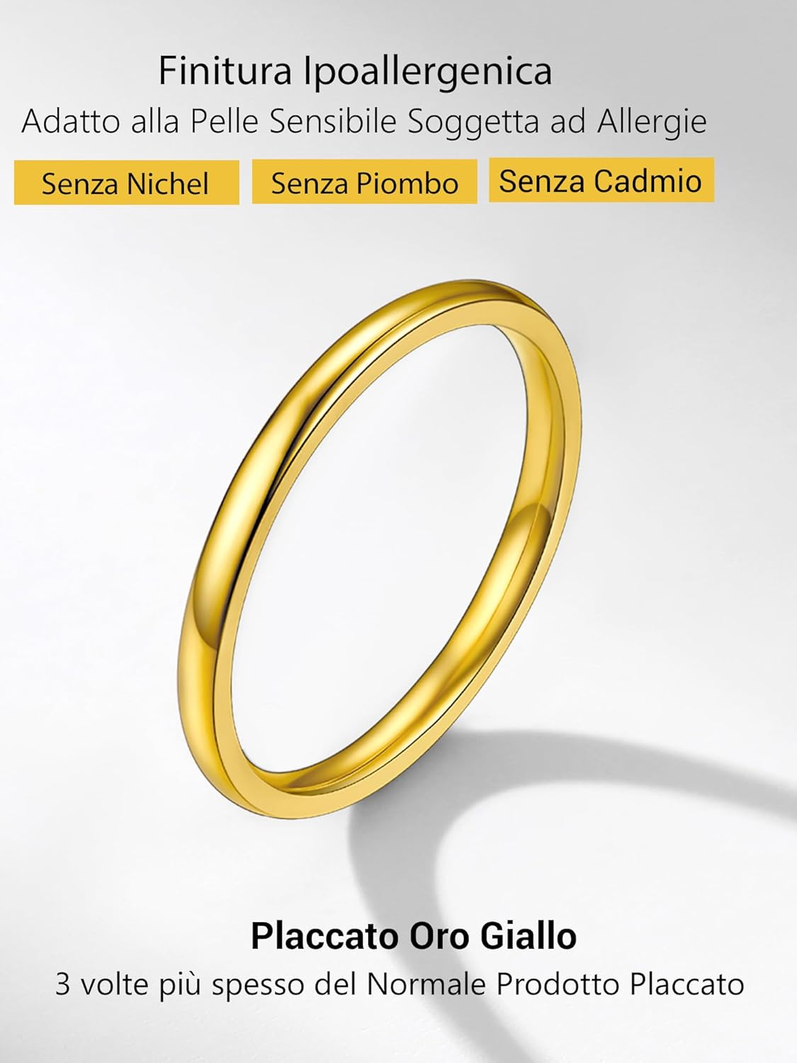 Thumbnail 3 de PROSTEEL anello uomo/donna classico in acciaio inox, incisione personalizzabile (oro 18K placcato o nero) con confezione regalo
