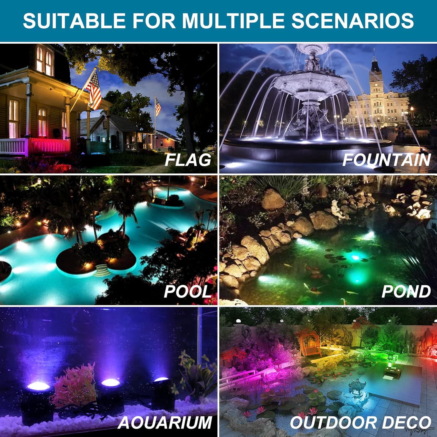 Thumbnail 6 de CORESLUX Pond Lights Mains Powered: 5‑in‑1 Underwater RGB Lighting for Ponds and More