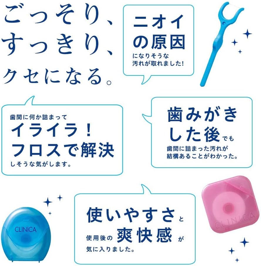 Detalle de クリニカ アドバンテージ デンタルフロス Y字タイプ 100本入り 高強度フロス