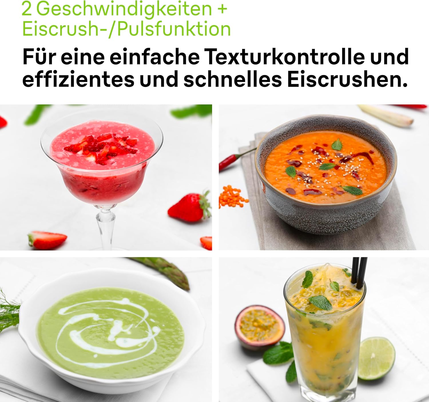 Detalle de Braun PowerBlend 1 JB1050WH – Standmixer mit 1,5 l Glasaufsatz und Ice-Crush