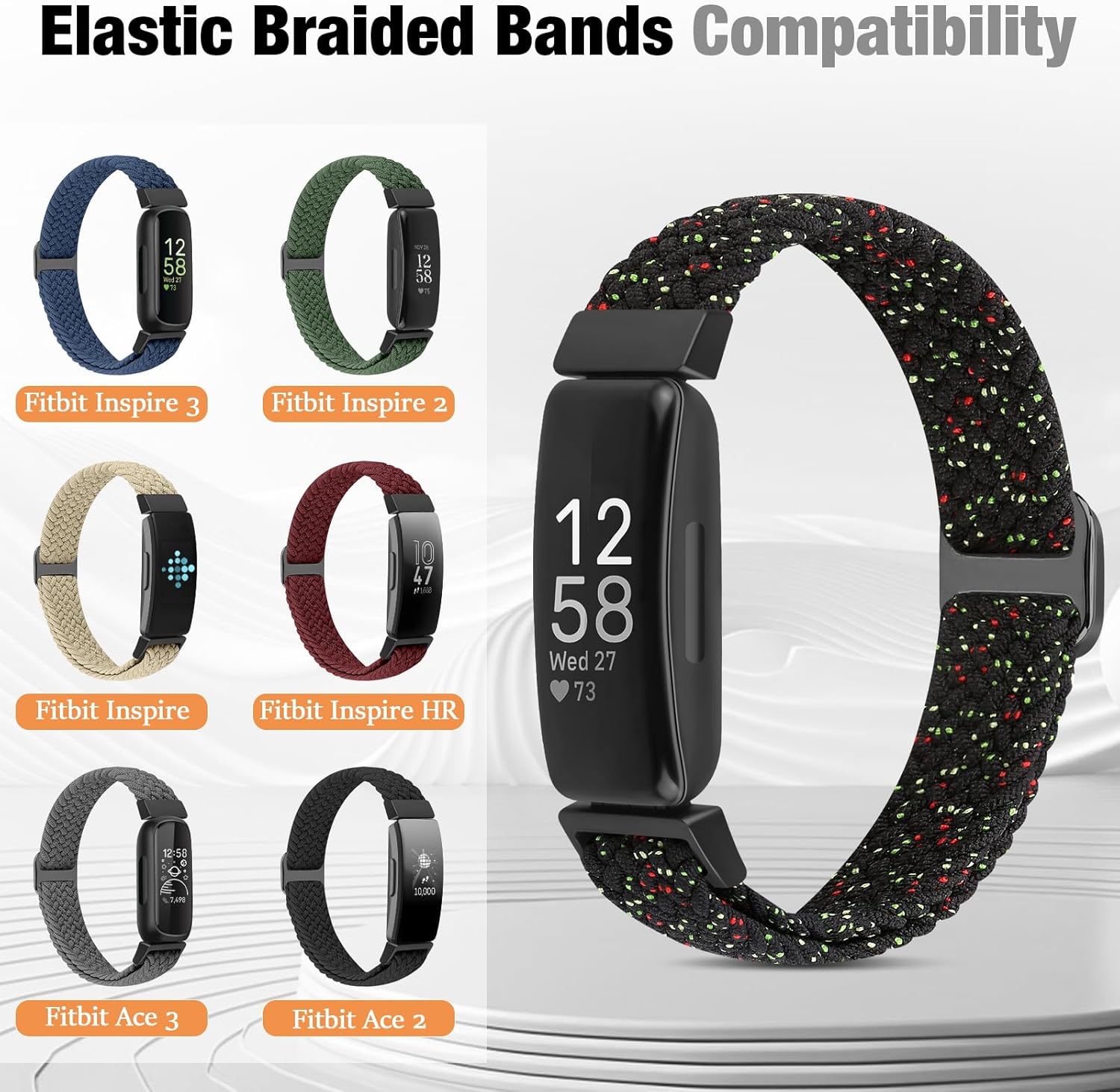 Thumbnail 2 de BTTNG Elastic Braided Strap 2 Pack 130–250mm