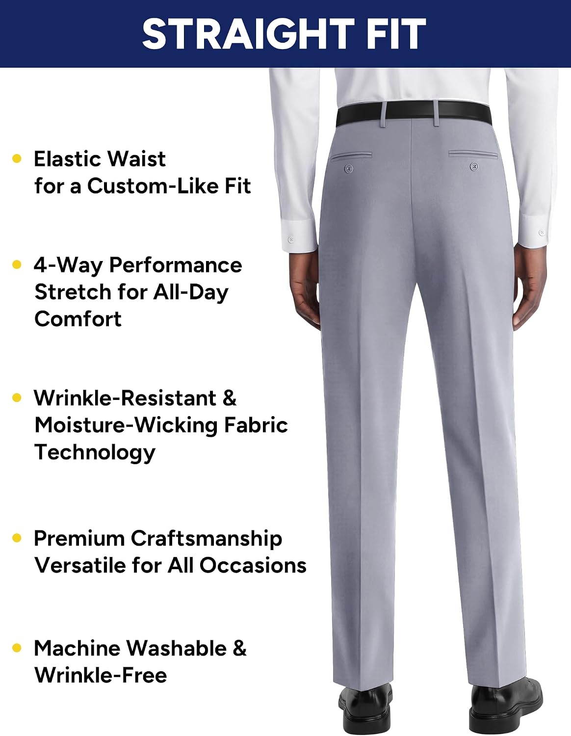Detalle 2 de Pacific Perfect Men's Dress Pants, 4-Way Stretch