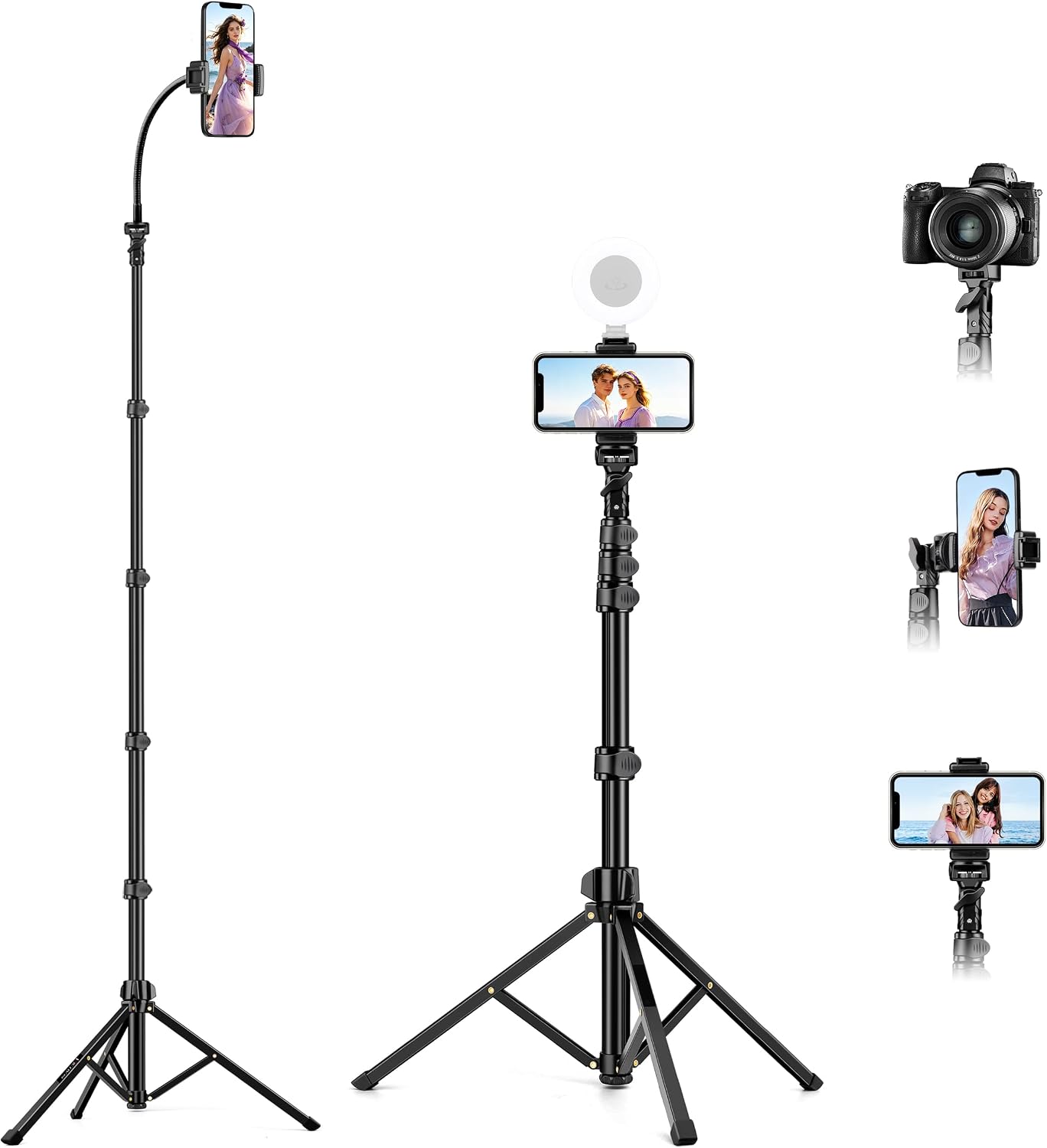 Detalle de Victiv 81-Inch Phone Tripod Stand with Flexible Gooseneck and Remote