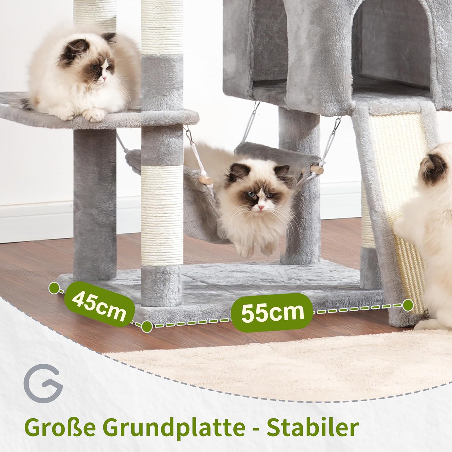 Thumbnail 3 de Gitelsnour Kratzbaum 180 cm mit 2 Höhlen