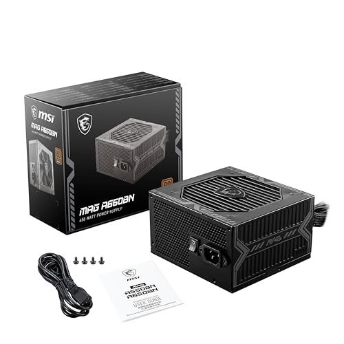 Detalle de MSI MAG A650BN: Fuente de alimentación Gaming 650 W 80 Plus Bronze, 12V Single‑Rail