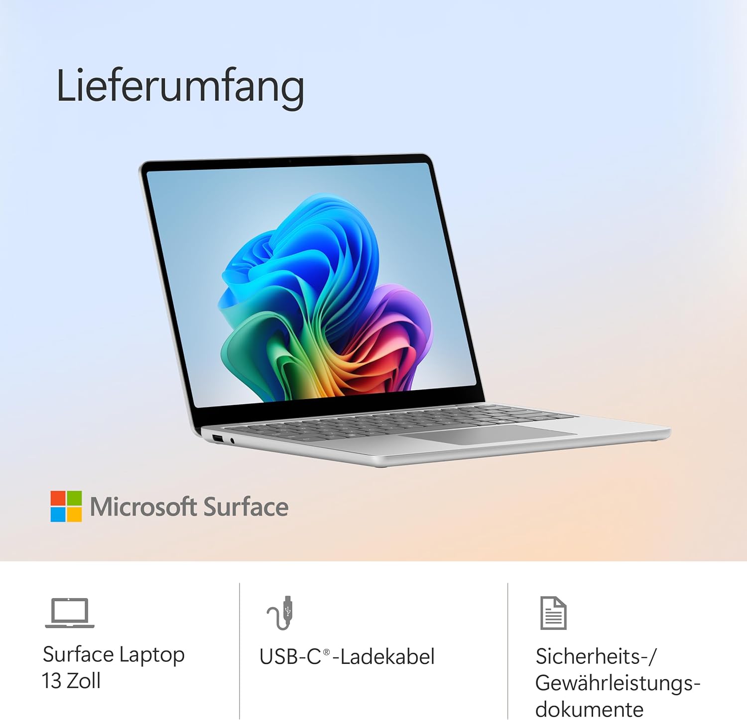 Thumbnail 5 de Microsoft Surface Laptop Copilot+ PC (13-Zoll Touch) mit Snapdragon X Plus, 16 GB RAM & 256 GB Platin