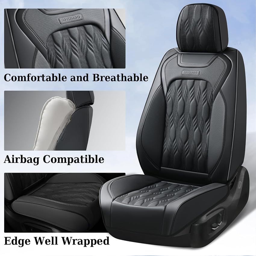 Thumbnail 3 de Coverado Car Seat Cover Luxury Nappa Leather, Universal