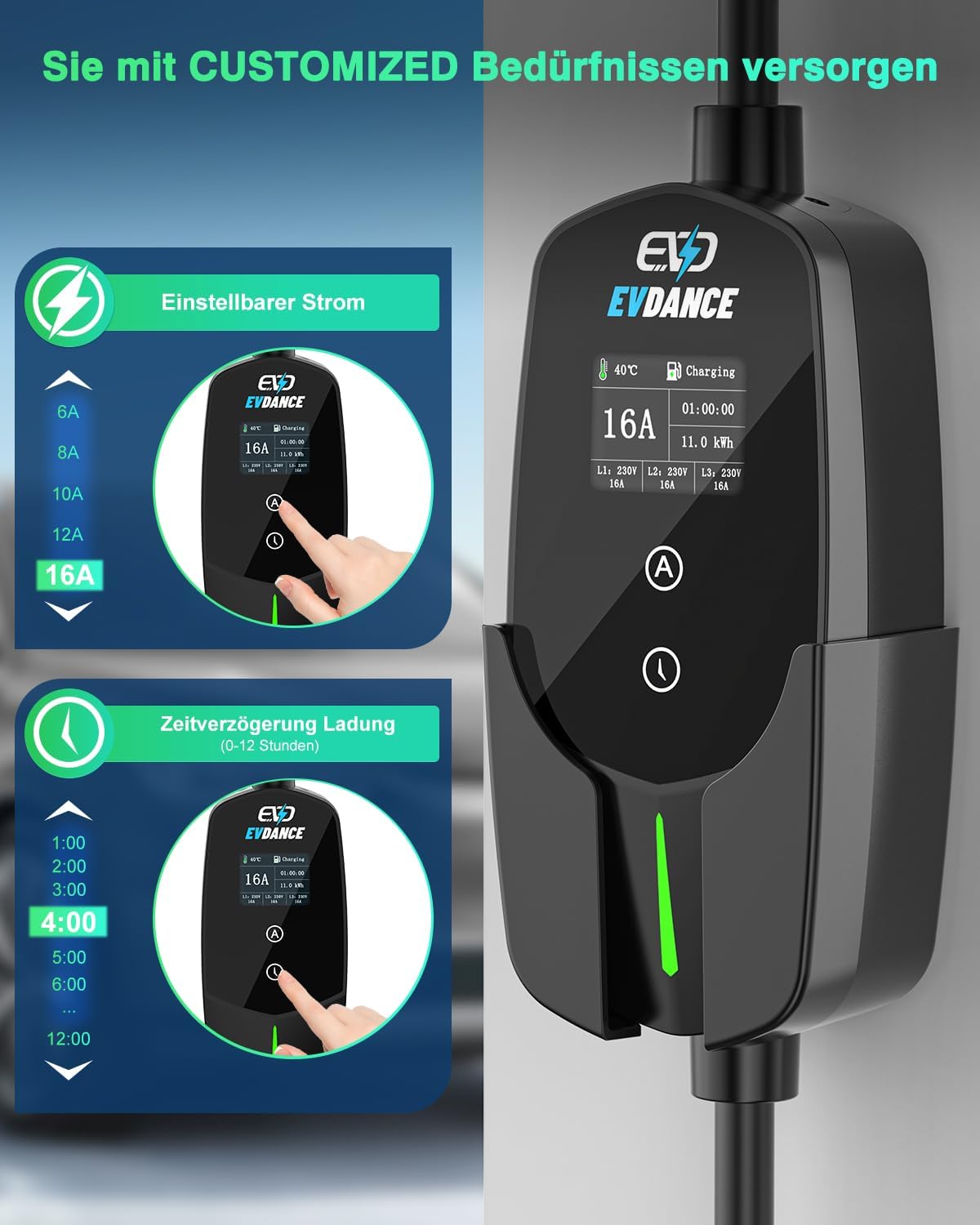 Thumbnail 1 de EVDANCE Mobile Wallbox 11kW Typ 2 3-Phasig
