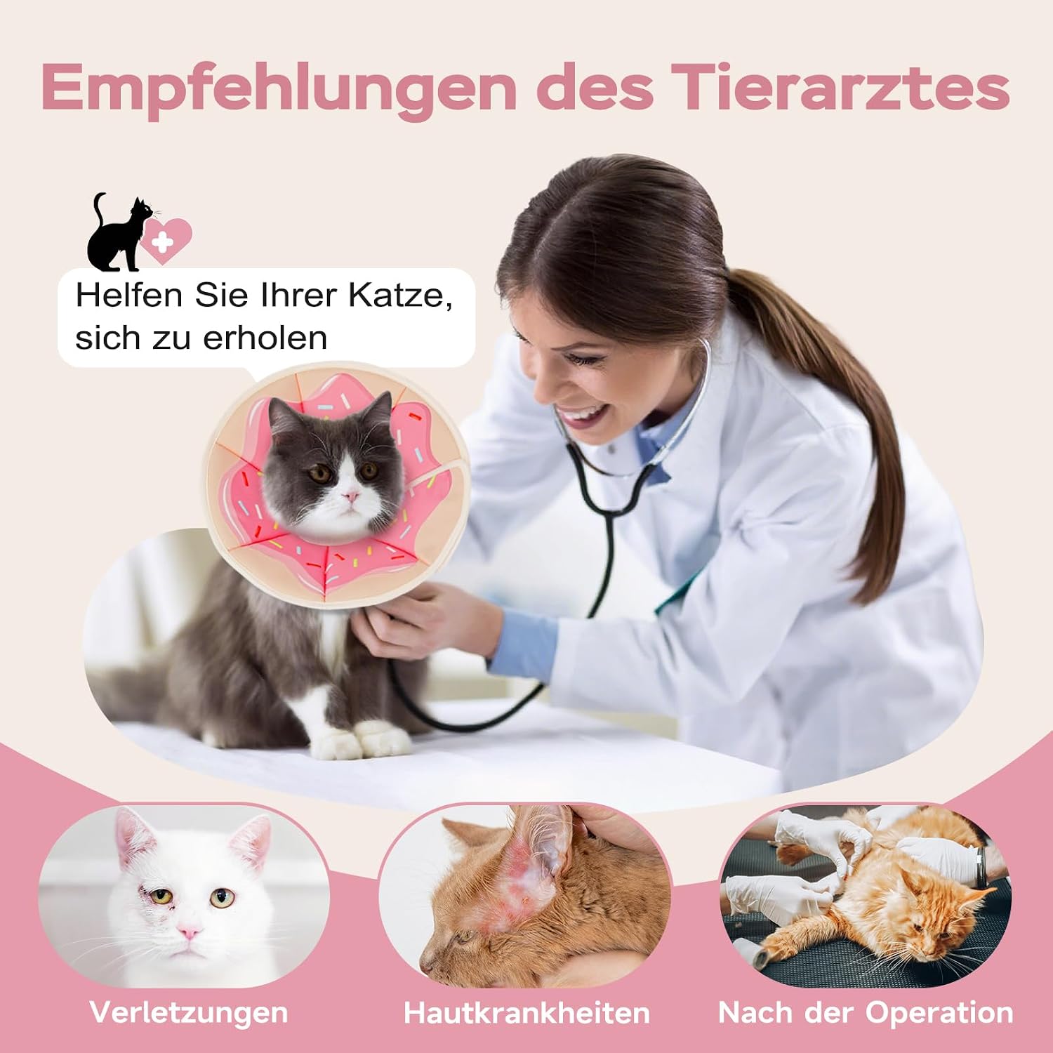 Thumbnail 6 de Supet Halskrause Katze (Zuckerkringel, Größe L) – fundierte Kaufentscheidung