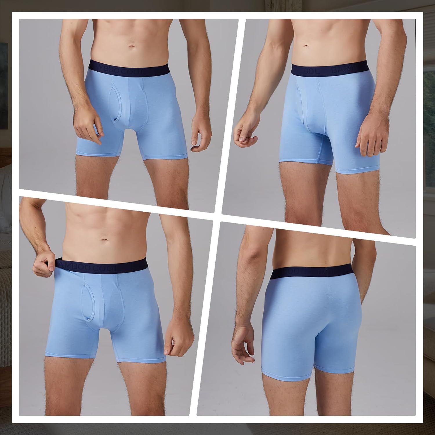 Thumbnail 1 de Bamboo Cool Boxer Underwear, 4-Pack