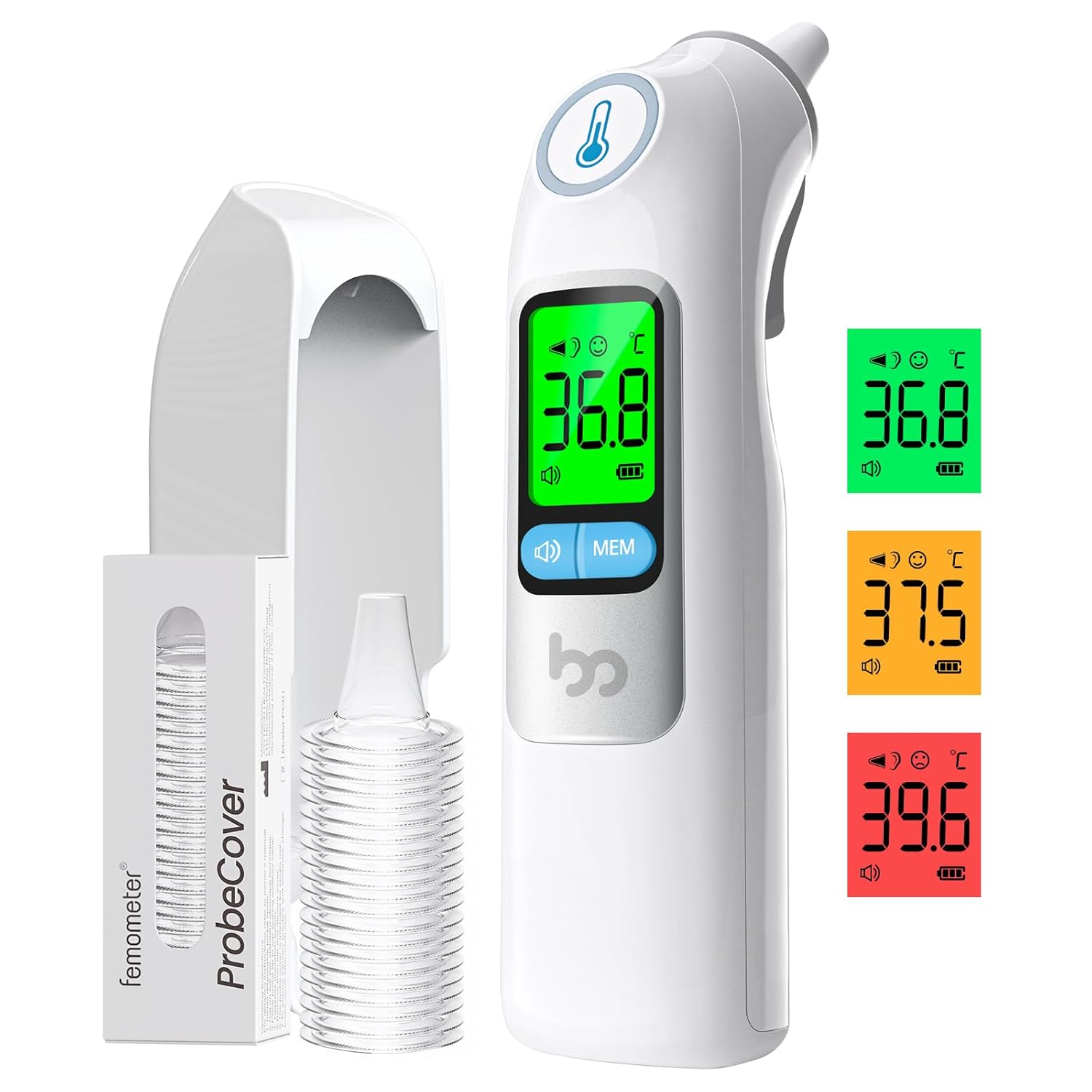 Femometer Fieberthermometer Ohr 1s für Erwachsene & Kinder