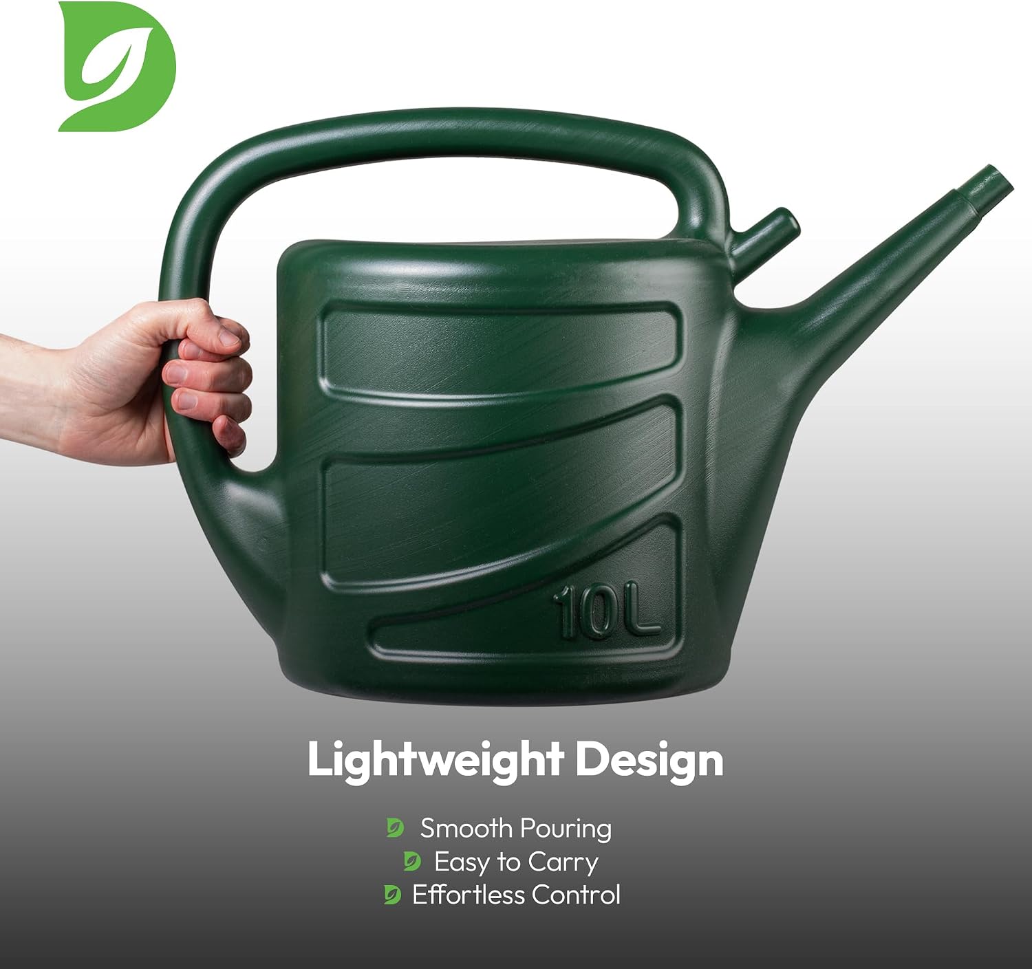 Detalle 2 de Hardys 10L Green Rose Watering Can – Durable Indoor & Outdoor Watering