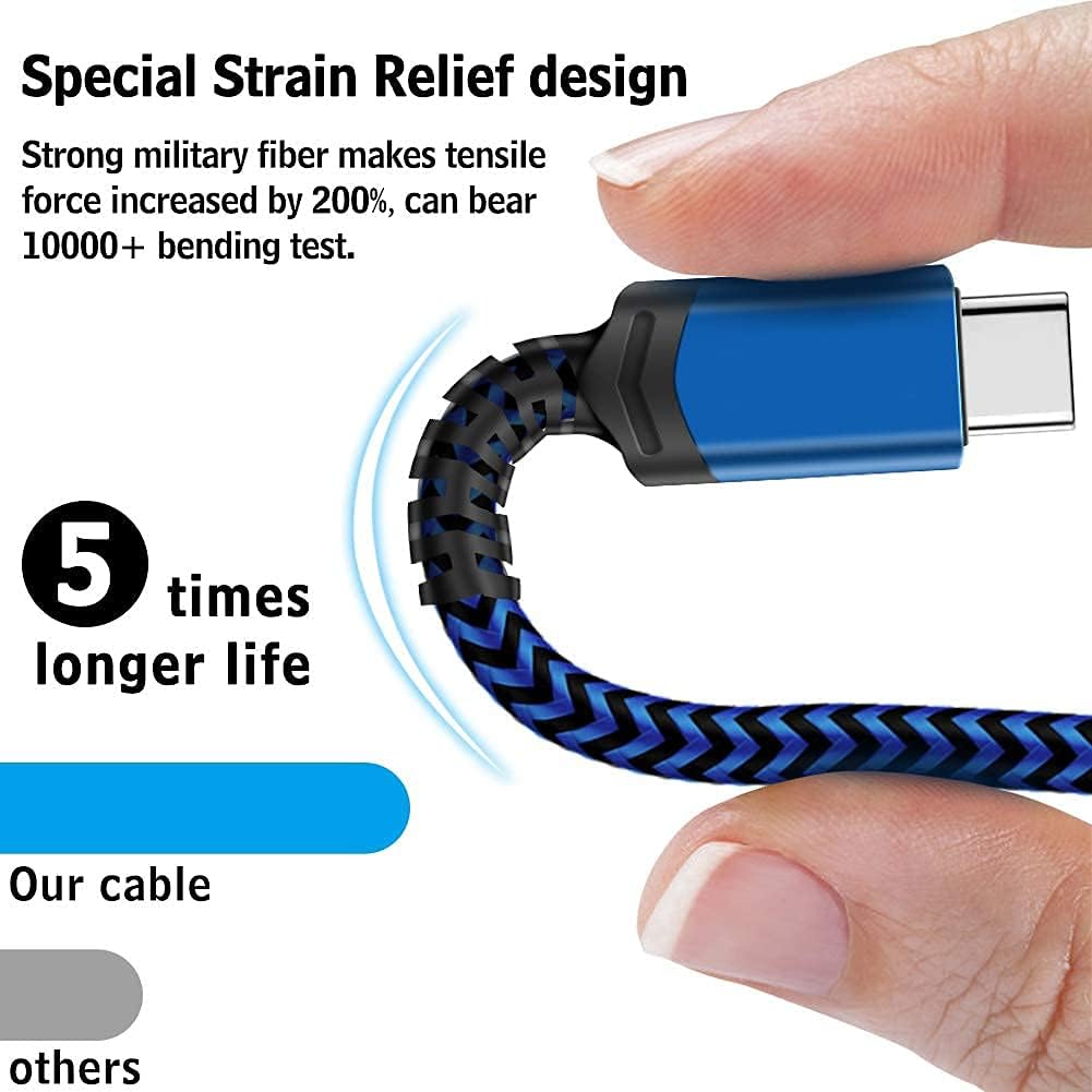 Detalle 2 de USB Type C Cable 5Pack Nylon Braided