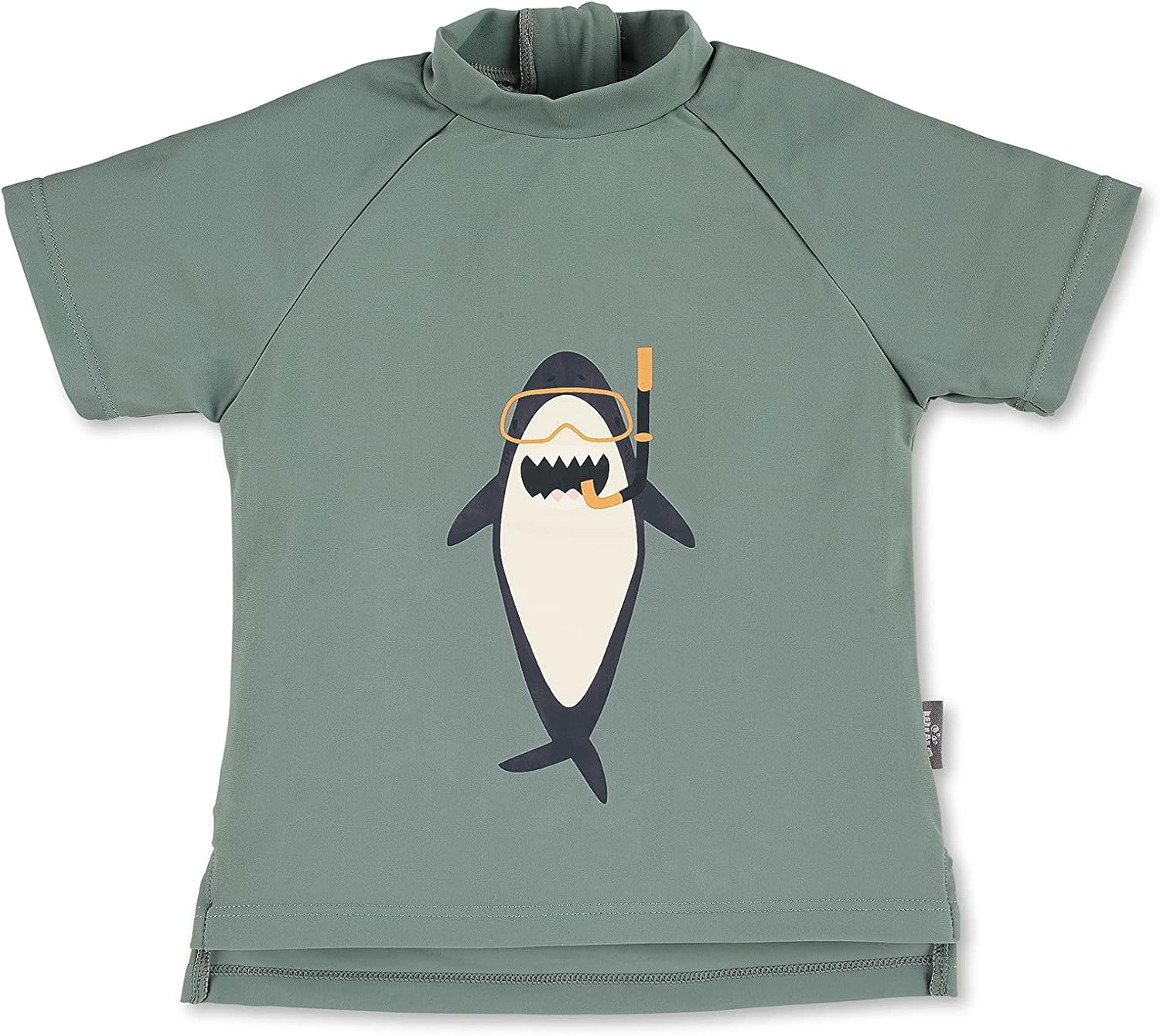 Detalle 2 de Sterntaler Badeshirt Kurzarm Hai Print mit UV-Schutz 50+ – Jungen Schwimmshirt mit Stehkragen
