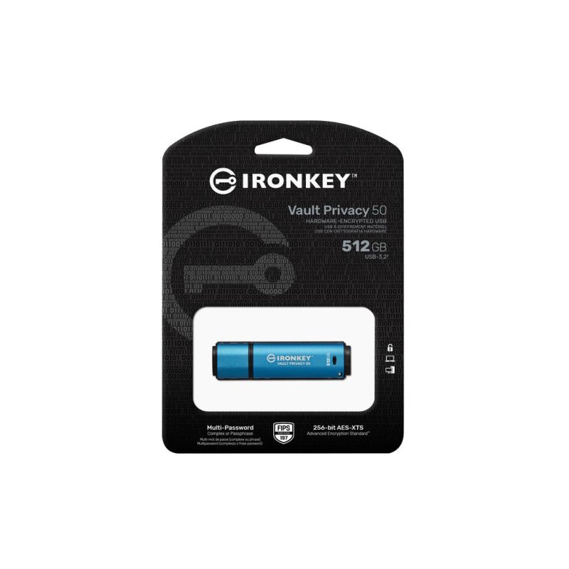 Thumbnail 1 de Kingston IronKey Vault Privacy 50 512GB: unidad USB cifrada con certificación FIPS 197