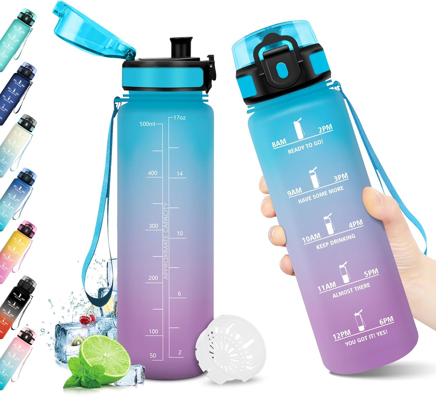 Detalle de Borraccia 500ml Bottiglia Acqua Riutilizzabile