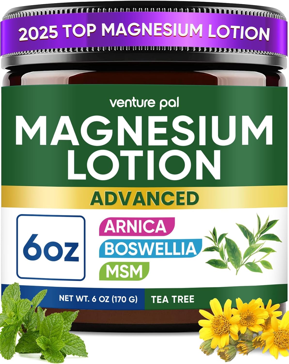Thumbnail 6 de Venture Pal Magnesium Lotion with Arnica, MSM & Boswellia – Cooling Magnesium Cream for Legs & Feet (6 fl oz)